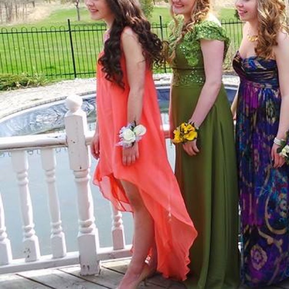 BCBG MAXAZRIA SILK HIGH-LOW DRESS - Picture 4 of 8